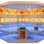 AquaLuxus BIO sauna  s himalájskou soľnou stenou