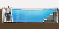 Unique 585 FI - Fully, plavecký bazén s protiprúdom, 585 x 232 x 152 cm