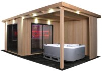 Záhradná sauna GS 4024A-DC-G2 Bio pec, 630x330cm