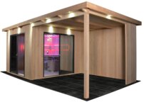 Záhradná sauna GS 4024A-DC-G2 Bio pec, 630x330cm