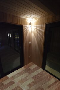 Záhradná sauna GS 4024A-DC-G2 Bio pec, 630x330cm