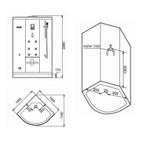 AWT DZ963F8 parný sprchový box 100x100 biela