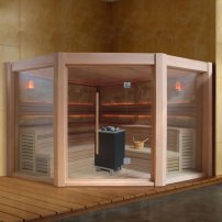 Sauna AWT B1501B, 250x250, Céder 12kW EOS BiO-Cubo