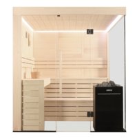 Sauna AWT E1205B, 201x198,  Topoľ/Osika, Harvia 9kW Vitra